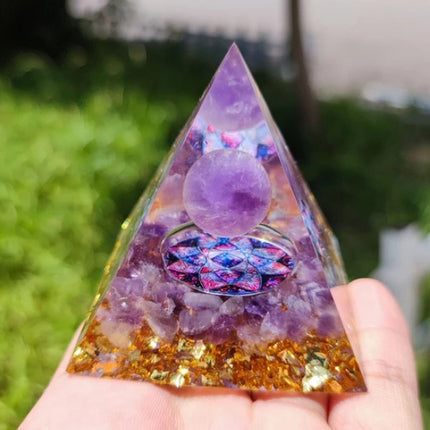 Pyramid Decoration Natural Crystal Gravel Energy Tower