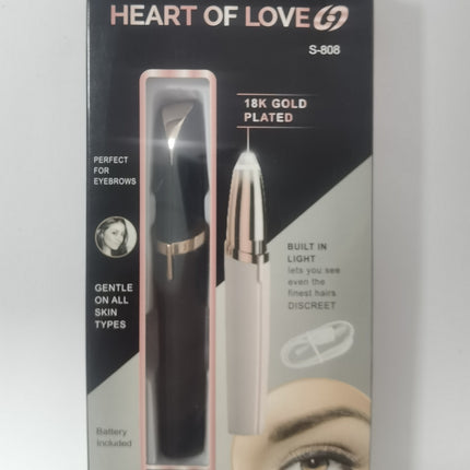 Mini Electric Eyebrow Trimmer Lipstick Brows Pen Hair Remover Painless Razor Epilator with LED Light