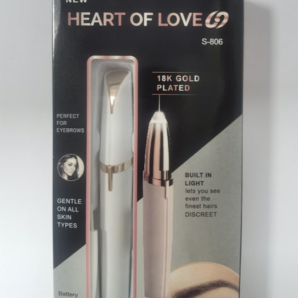 Mini Electric Eyebrow Trimmer Lipstick Brows Pen Hair Remover Painless Razor Epilator with LED Light