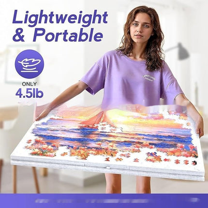 Puzzle Table Board With Bracket Cover 6 Drawers Portable Puzzle