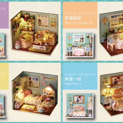 Handmade Creative DIY Assembling Cabin Wisdom House New Happiness Series Happy Together Valentine's Day Gifts