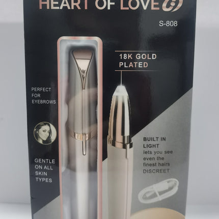 Mini Electric Eyebrow Trimmer Lipstick Brows Pen Hair Remover Painless Razor Epilator with LED Light
