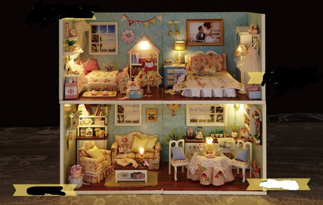 Handmade Creative DIY Assembling Cabin Wisdom House New Happiness Series Happy Together Valentine's Day Gifts