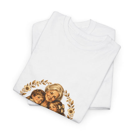 Grandma Portrait Tee — Vintage Floral Illustration Shirt