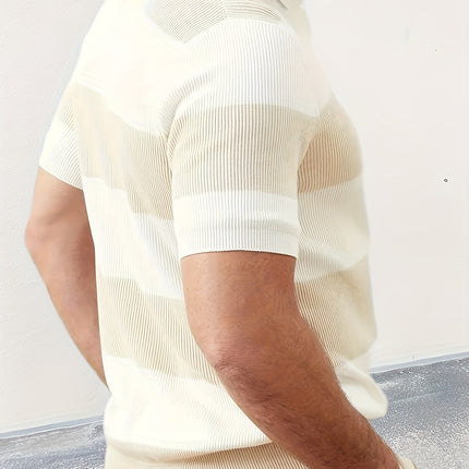 Mens Clothing Summer Fashion Lapel Sweater Short Sleeve Men Clothing Men Wears