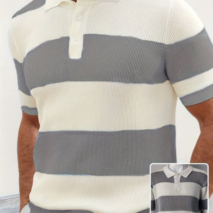 Mens Clothing Summer Fashion Lapel Sweater Short Sleeve Men Clothing Men Wears