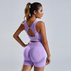 Purple / Bra and Short / L