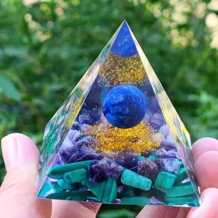 Pyramid Decoration Natural Crystal Gravel Energy Tower