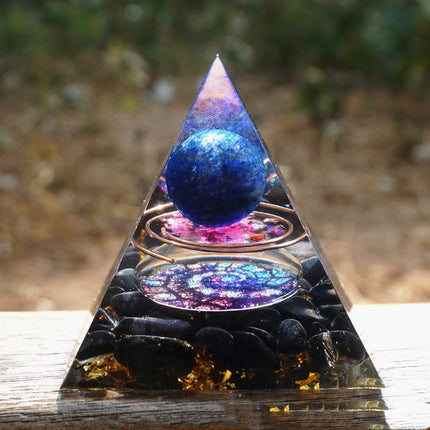 Pyramid Decoration Natural Crystal Gravel Energy Tower