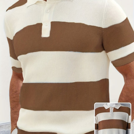 Mens Clothing Summer Fashion Lapel Sweater Short Sleeve Men Clothing Men Wears